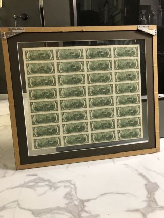 Uncut Sheet 2 Dollar Bills