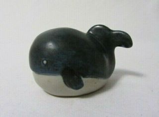 Otagiri Hand Crafted In Japan Blue & Gray Whimsical Whale Figurine With Label