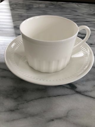 Wedgwood Colosseum Cup & Saucer Bone China White