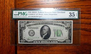 1934 - A $10 Federal Reserve Star Note ⭐ Pmg 35 Epq