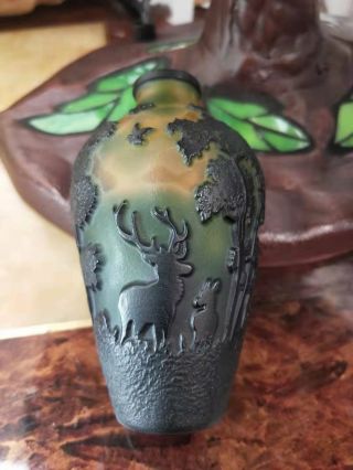 . Emile Galle Deer Vase