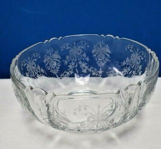 Heisey Crystal Orchid 5025 Pattern Round Bowl 6 - 7/8 " 1509/63