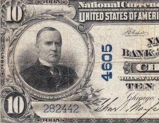 1902 $10 Chicago,  Il Ch.  4605 National Bank Of The Republic 2442