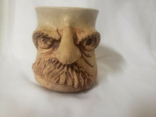 Vintage Ugly Face Pottery Mug