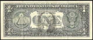 2006 $1 Dollar Bill Full Offset Print Error Note Currency Paper Money Vf