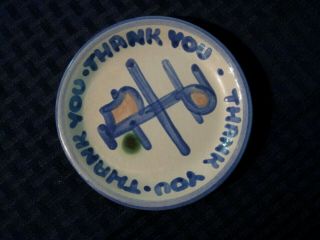 M.  A.  Hadley " Thank You " Coaster.  Country Scene.