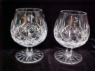 (set Of 2) Waterford Crystal Ireland Lismore Brandy Snifter Glass Es
