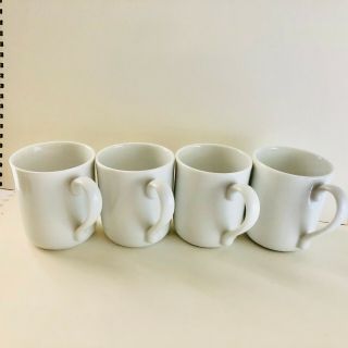 Royal Doulton Coffee White Mugs: Set /4 Fine Porcelain.  Pre - Owned.