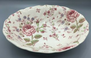 Johnson Brothers Rose Chintz Small 9 " Oval Vegetables Bowl