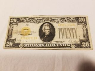 1928 Twenty Dollar $20 Gold Certificate