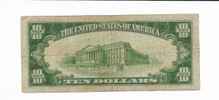 $10 Silver Certificate North Africa 1934 - A AA Block Yellow Seal Note 369A WWII 2