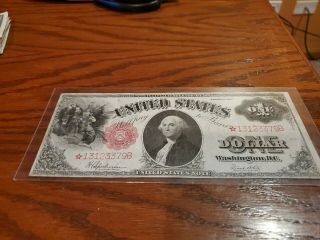 Star $1 1917 United States Note - Legal Tender