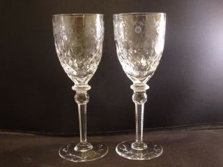 Rogaska Gallia Crystal Wine Glasses 7 3/4 " Tall Set 2