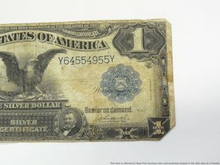1899 Large US Silver Certificate 1 One Dollar US Note Teehee Burke Horse Blanket 2