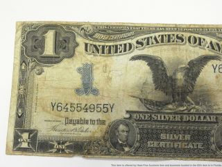 1899 Large US Silver Certificate 1 One Dollar US Note Teehee Burke Horse Blanket 3