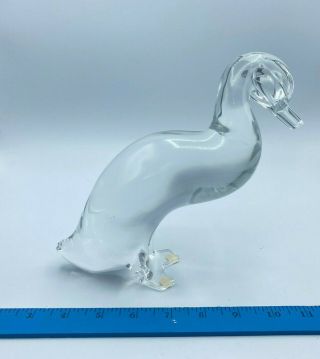 Baccarat France Large Duck Fine Crystal Figurine 4.  5 Lbs 7.  5 " Tall