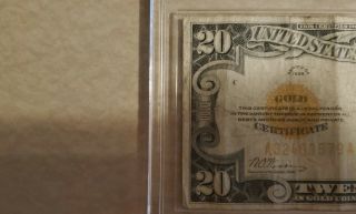 RARE 1928 $20 DOLLAR GOLD CERTIFICATE FINE WHITE BILL W/ CASE 3