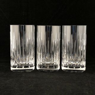 3 Rogaska Soho Crystal Highball Glasses Tumblers
