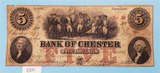 West Point Coins 1 May 1856 $5 Bank Of Chester South Carolina Note Sc65 G2.  A