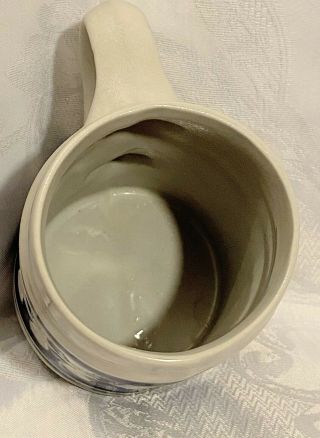 Williamsburg Pottery MUG Cobalt BLUE Salt glaze Stoneware 2