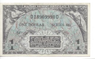 Mpc Series 481 1 Dollar 3rd Printing About Unc