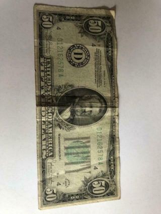 1934 Series C Fifty Dollar Bill