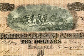 Hgr Sunday 1864 $10 Confederate ( (civil War Issue))  Appears Au - Uncirculated