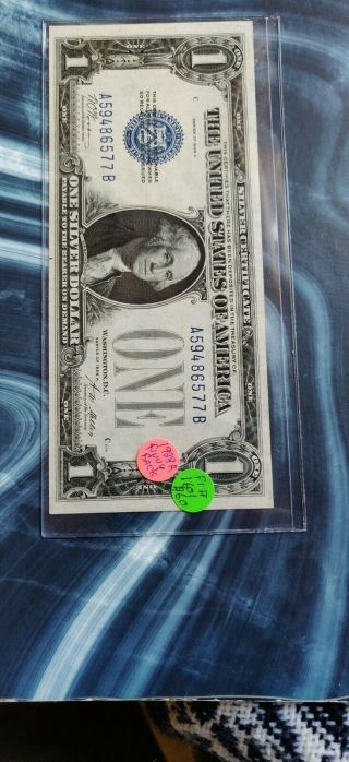 1928a Fr 1601 $1 Silver Certificate Funny Back