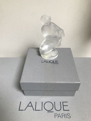 Lalique France Crystal Diana The Huntress With Fawn/goat Statue/figurine