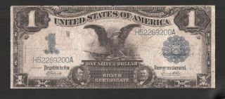 Rare Elliott/ White Black Eagle $1 1899 Silver Certificate,  No Pinholes