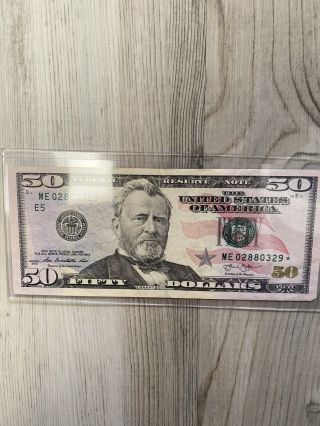 $50 Star Note Low Serial Number 2013