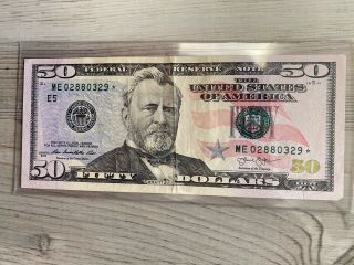$50 Star Note Low Serial Number 2013 3