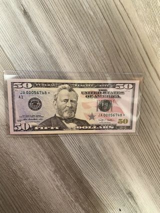 2009 Rare $50 Dollar Star Note Very Low Serial Number Circulate