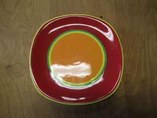 Dansk Caribe Aruba Square Salad Plate 8 3/4 " Red Orange Yellow 5 Available
