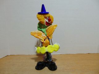 Murano Art Glass Clown 11 " Hand Made