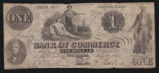 Us $1 1856 Bank Of Commerce London Connecticut Obsolete Currency Note Fine