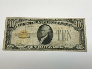 Series Of 1928 $10 Ten Dollar Gold Certificate Note A38312043a