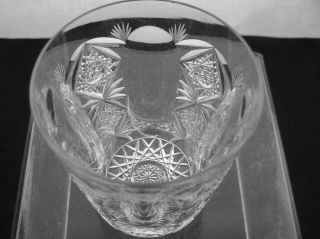AMERICAN BRILLIANT CUT GLASS SIGNED HAWKES TEUTONIC PATTERN TUMBLER POLISH RIM 3