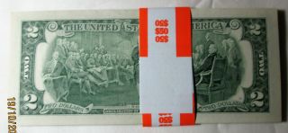 25 Pack ($50.  00) 2003A $2.  00 Bills Uncirculated/Circulated Various FRBs @COST 2