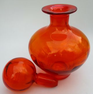 Tangerine Blenko Glass Decanter 2