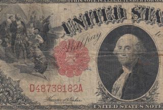 US $1 One Dollar Large Size Red Seal 1917 2