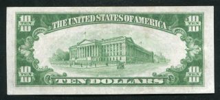 1934 - A $10 TEN DOLLARS SILVER CERTIFICATE CURRENCY NOTE EXTREMELY FINE, 2