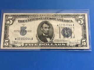 1934 C $5 Five Dollar Silver Certificate Star Note