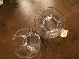LENOX - Set of 4 - ANTIQUE CLEAR - Double Old Fashioned - Full Lead Crystal - 3