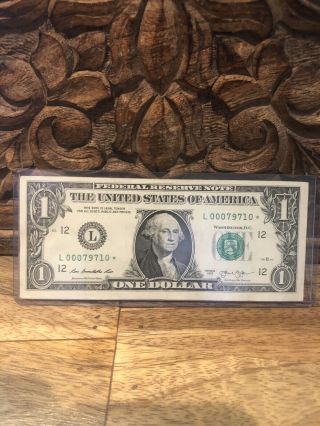 Very Rare Only 80,  000 Printed 2013 $1 Dollar " L " Star Note