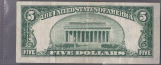 1934 A $5 Silver Certificate Yellow Seal WWII North Africa Note Currency KA 2