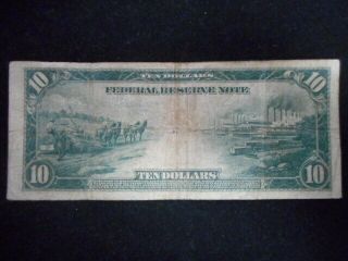 1914 $10.  00 FRN - York District - -. 2