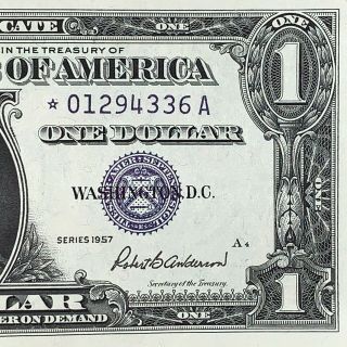 3 Consecutive Gem 1957 $1 Dollar ✯ Star Note ✯ Blue Seal Silver Certificate Wow
