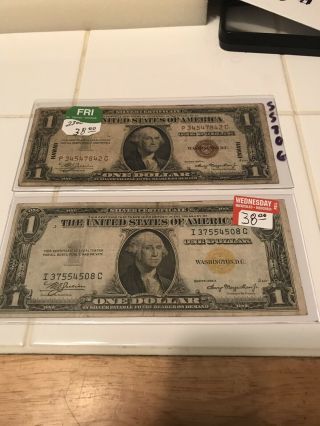 1935 A Hawaii 1 Silver Certificate And 1935 A North Africa Ww2 Issues 2300 - 2306