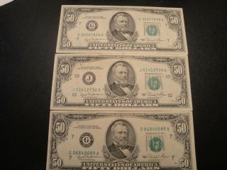 (1) $50.  00 Series 1981 Federal Reserve Note Xf (g) Circulated
